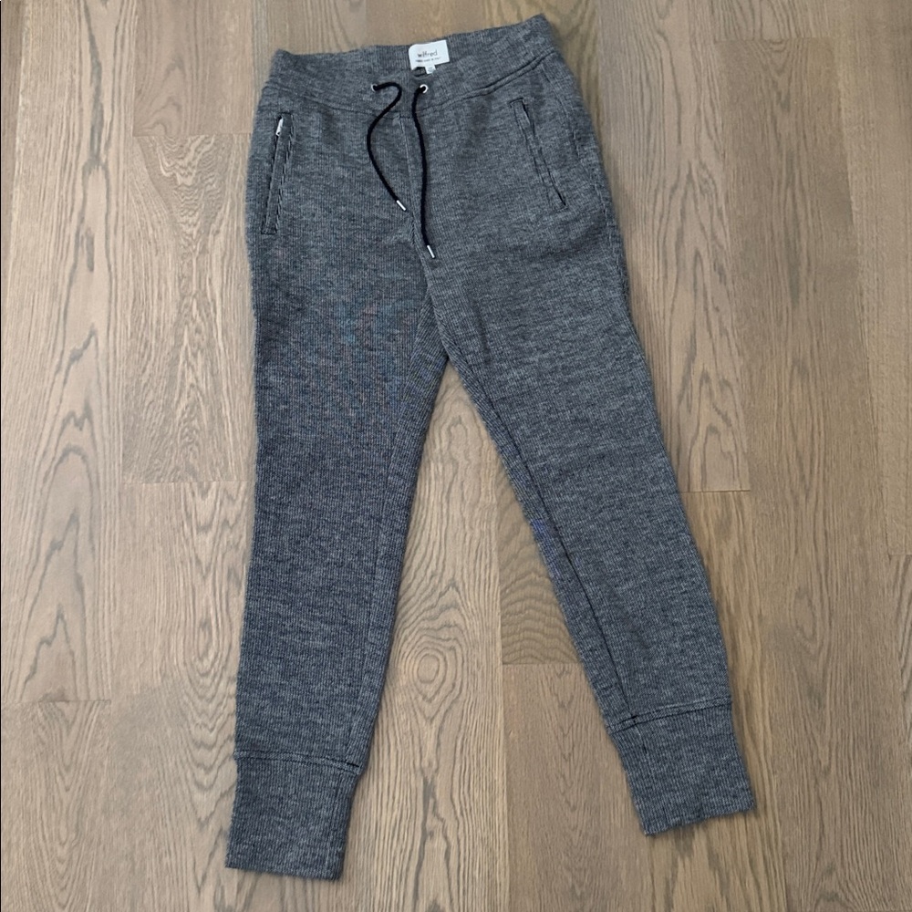 Wilfred Black and White Textured Joggers